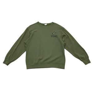Vintage 1990s USMC Sweatshirt Campbellsville Apparel Co USA Olive Small